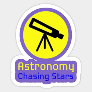 ASTRONOMY, Chasing stars, ASTROBIOLOGY,  april 8th 2024. Sticker